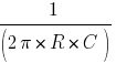 1/(2pi*R*C)