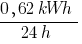 {0,62 kWh}/{ 24h}