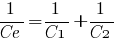 1/Ce = 1/C1 + 1/C2