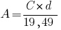 A=C*d/{19,49}