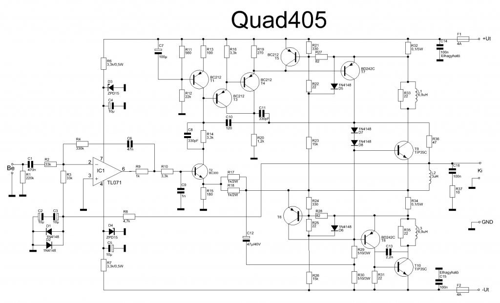 Схема quad в блоке управления